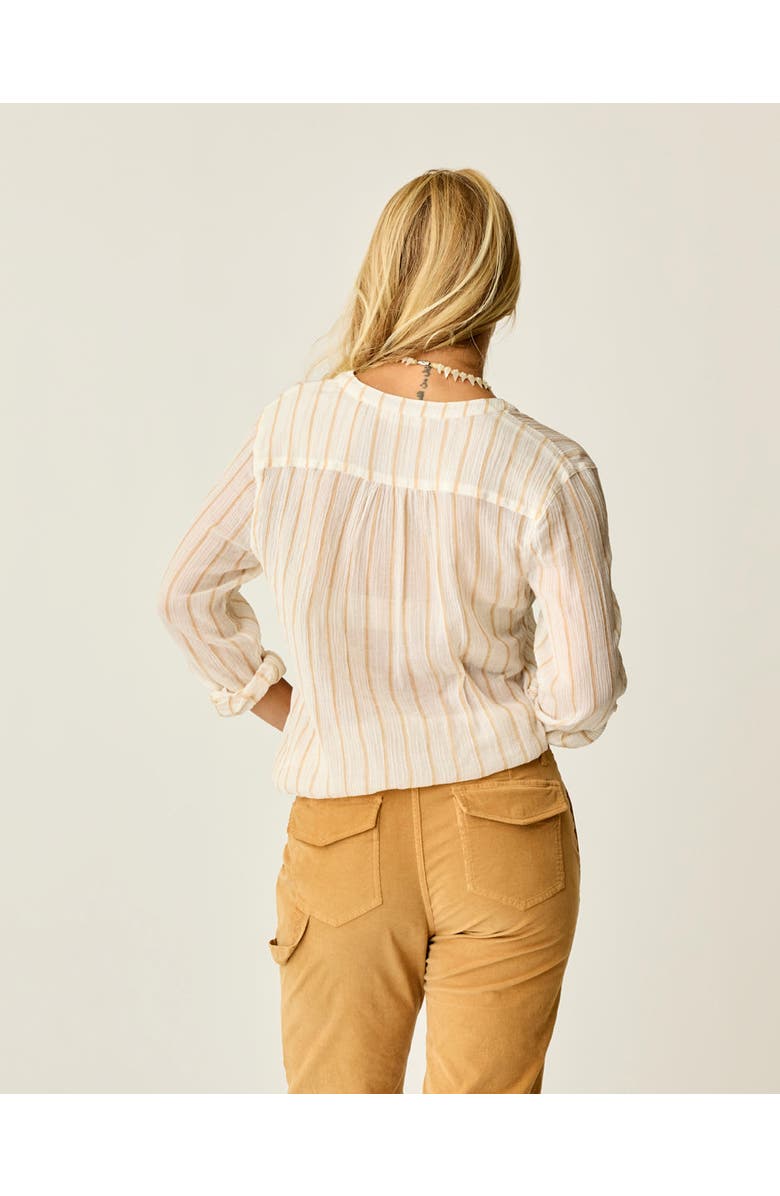 Carve Designs Dylan Gauze Shirt, Alternate, color, Camel Stripe