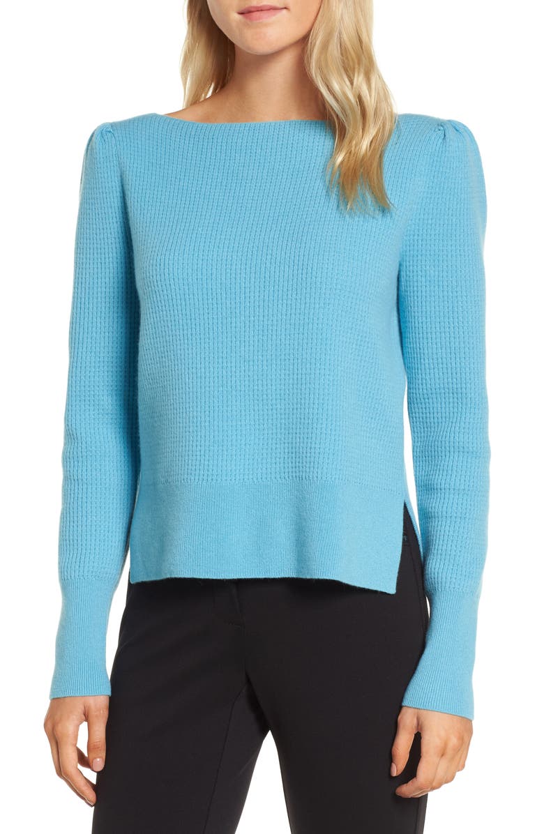 Nordstrom Signature Waffle Stitch Cashmere Sweater, Main, color, 