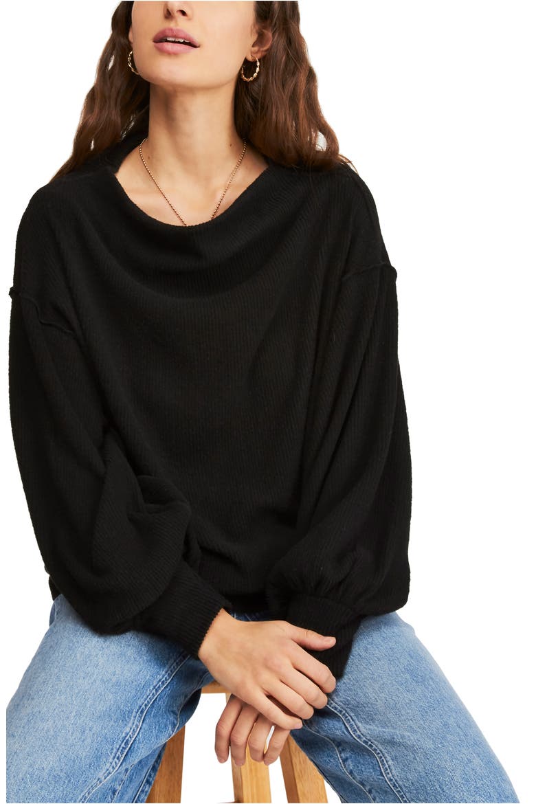 Main Squeeze Hacci Sweater, Alternate, color, BLACK