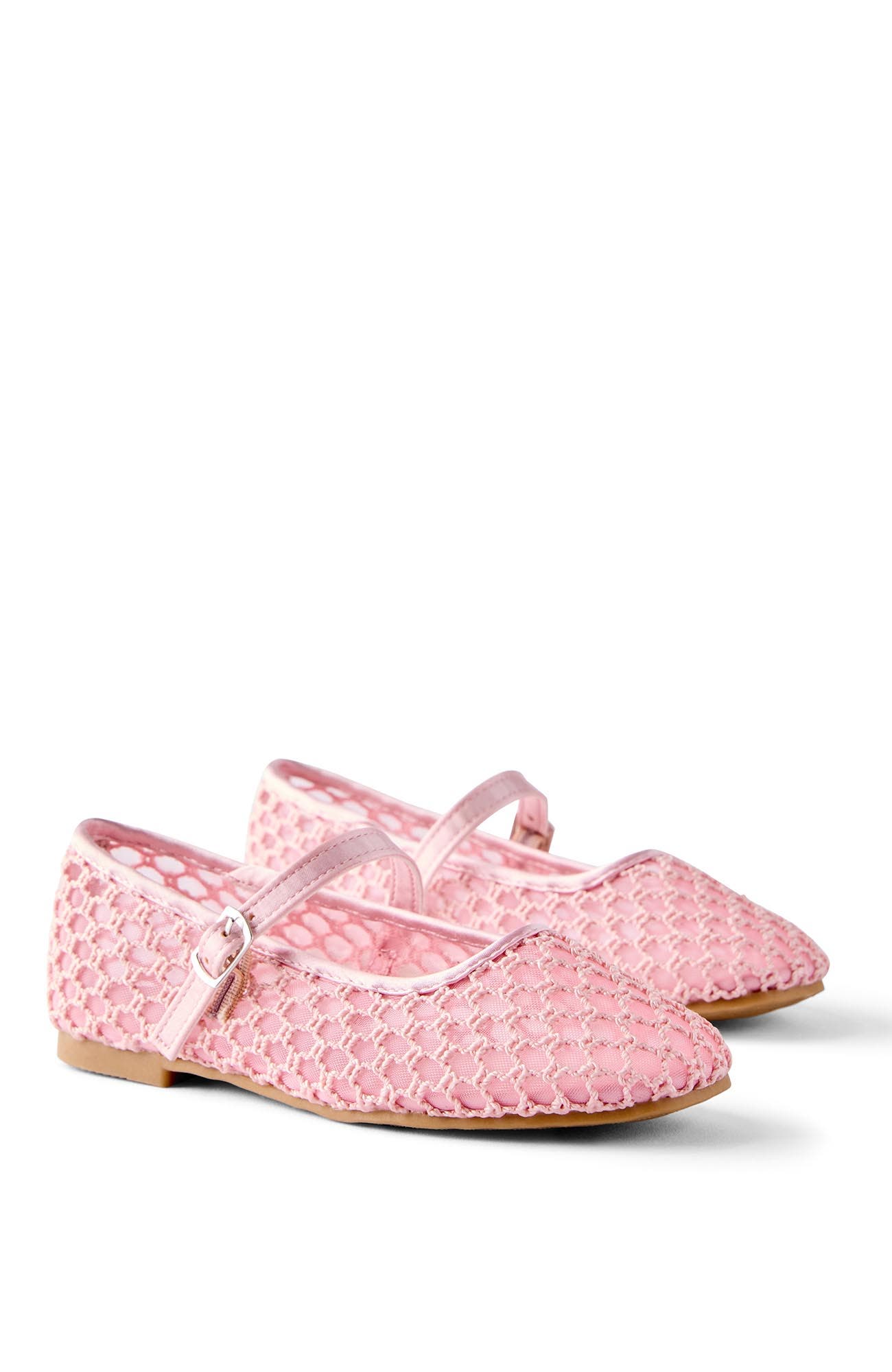 Kid's Olivia Ballet Flat, Alternate, color, Tea Party Pink Woven