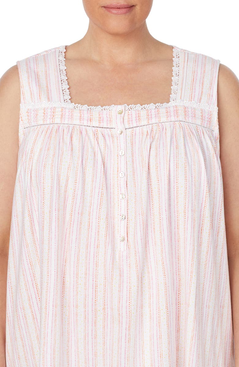 Eileen West Square Neck Sleeveless Nightgown, Alternate, color, 