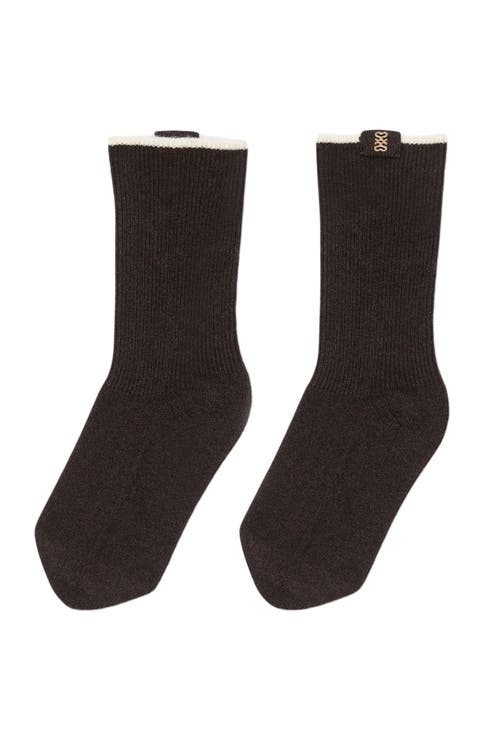 Two-tone knee-high socks