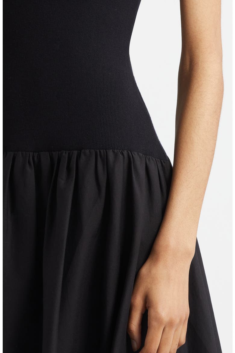 Nera Bubble Hem A-Line Dress, Alternate, color, BLACK