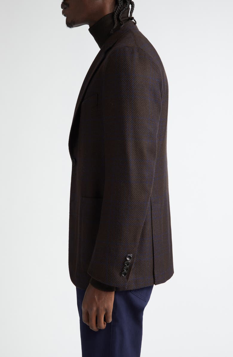 ZEGNA Oasi Plaid Cashmere Sport Coat, Alternate, color, Brown And Blue