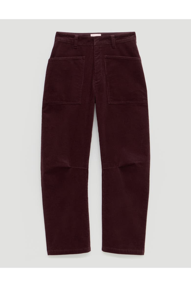 Cordi Barrel Leg Cord Pants, Alternate, color, Burgundy Purple