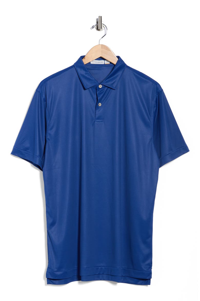 Featherweight Geo Link Print Performance Knit Polo, Alternate, color, TIDE