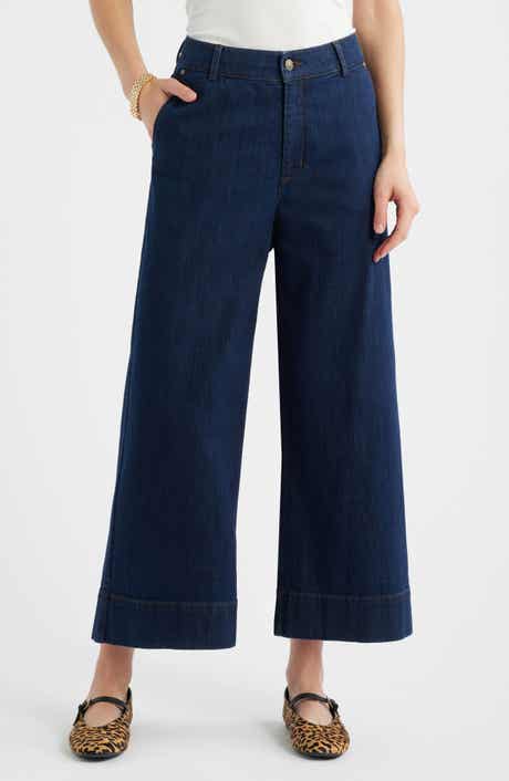 Caslon® Wide Leg Crop Jeans