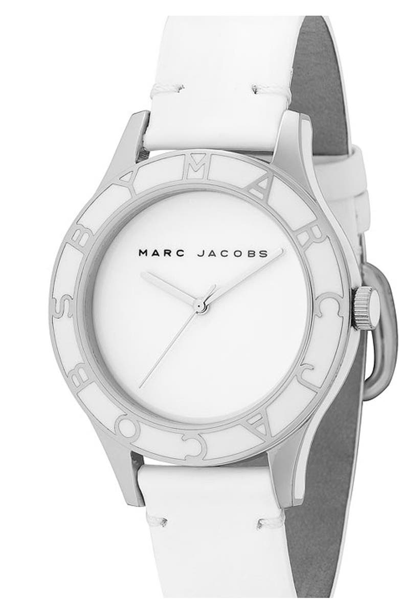 Marc Jacobs Oversized Round Watch with Patent Band, Main, color,