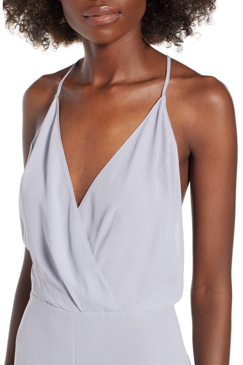 Surplice Jumpsuit, Alternate, color, GREY LILAC