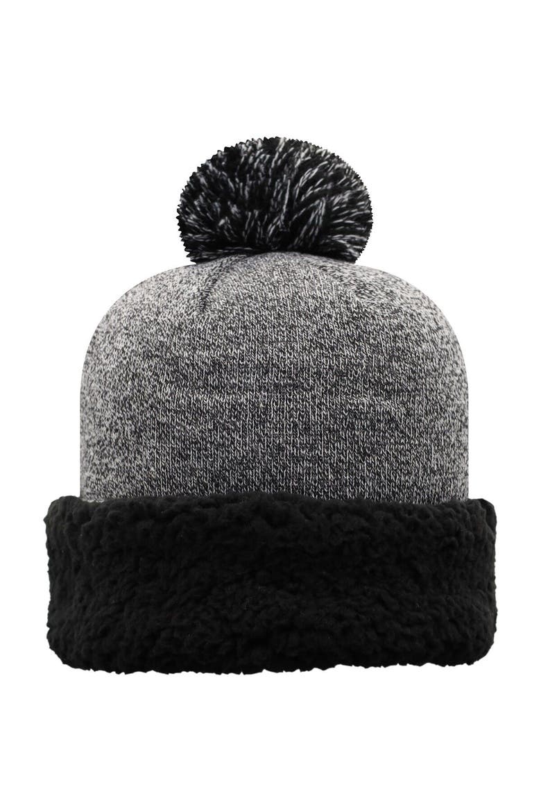 Women's Top of the World Black West Virginia Mountaineers Snug Cuffed Knit Hat with Pom, Alternate, color, Black