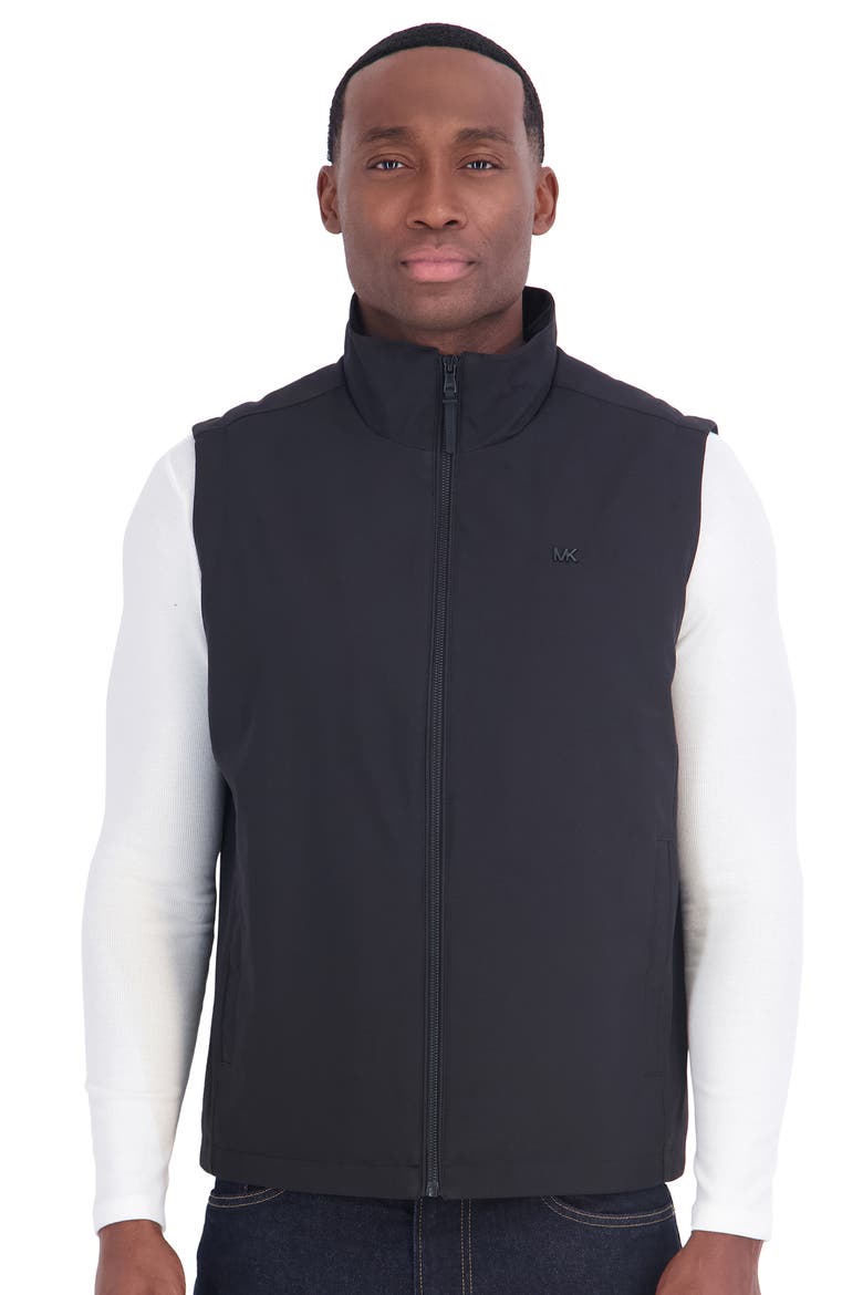 Water Resistant High Pile Fleece Lined Vest, Alternate, color, BLACK