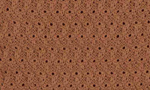 Lush Openwork Side Tie Cover-up Maxi Dress In Brown
