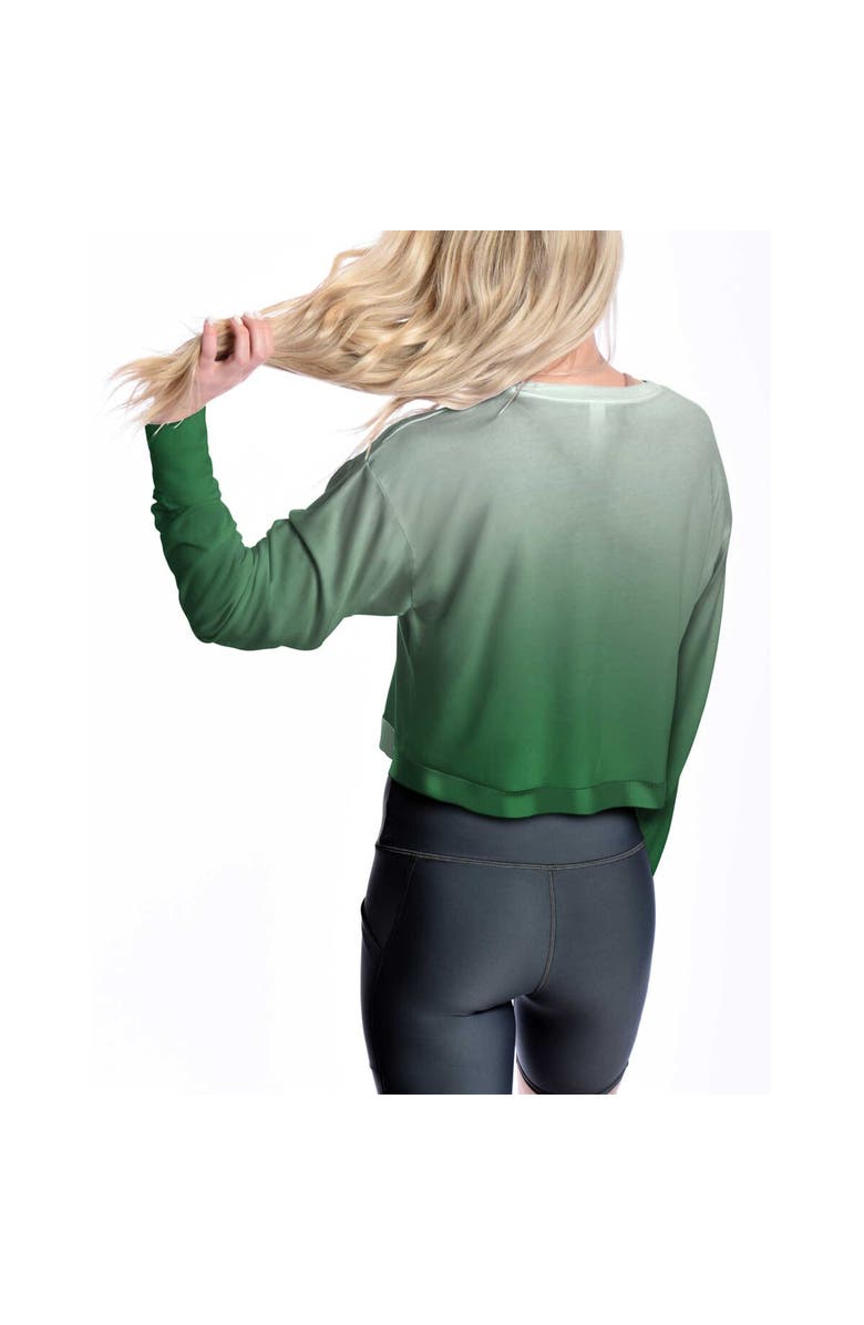 Certo Women's Certo Kelly Green Philadelphia Eagles Gridiron Classics Shift Hi Low Ombre Long Sleeve T-Shirt, Alternate, color, 