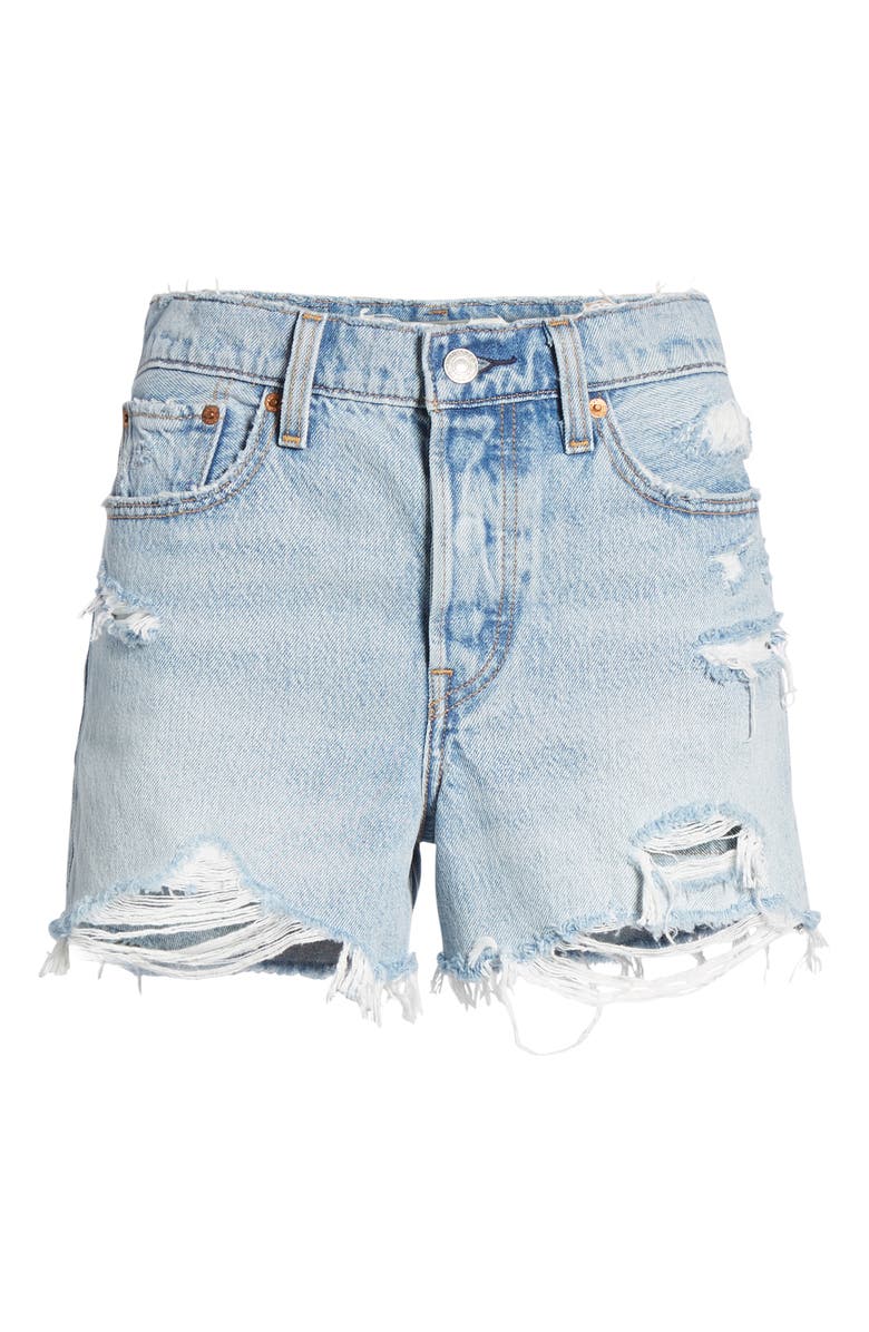 Levi's<sup>®</sup> Wedgie Update High Waist Cutoff Denim Shorts, Alternate, color,
