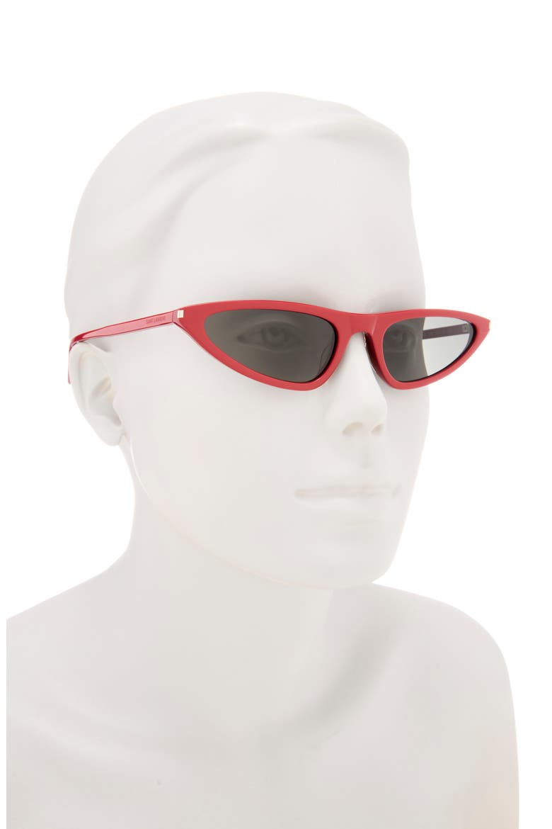 SL 703 55mm Cat Eye Sunglasses, Alternate, color, RED RED GREY