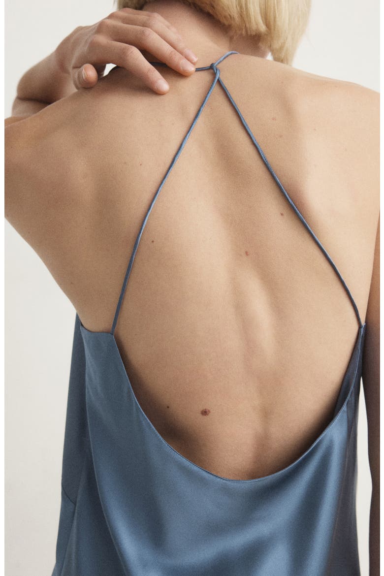 Stretch Silk Nightgown, Alternate, color, BLUE
