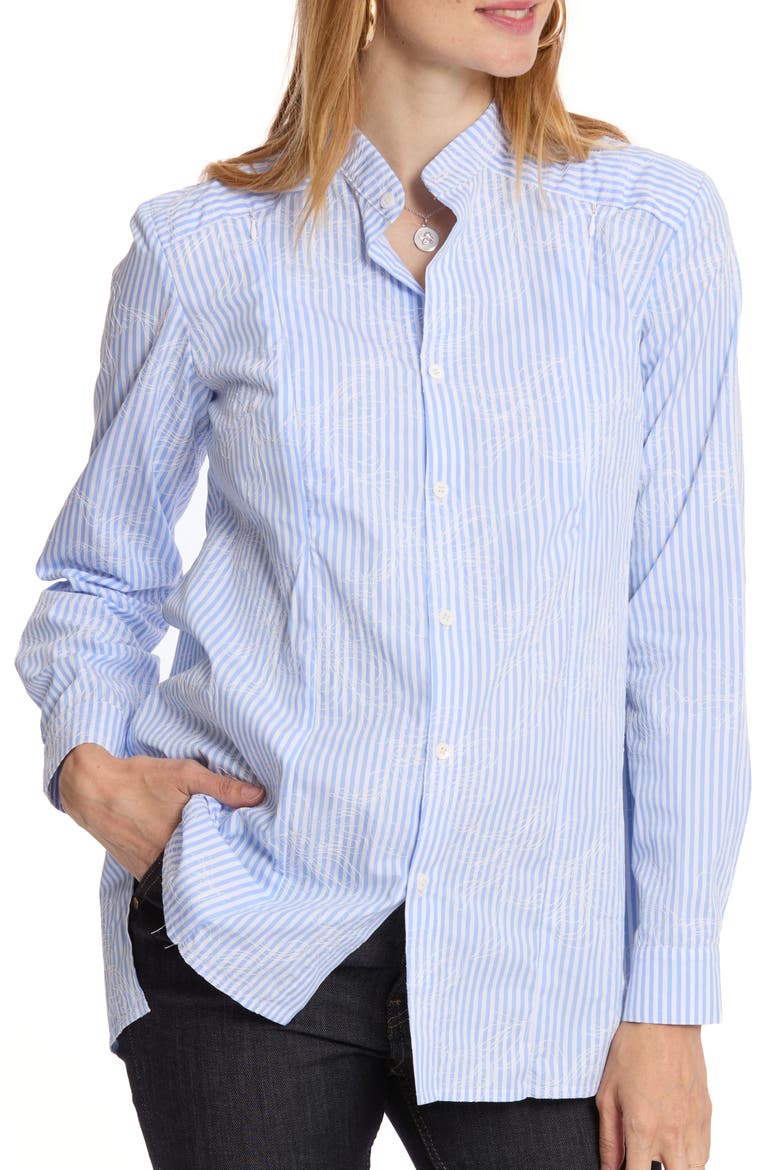 Camille Maternity and Nursing Shirt, Main, color, BLUE