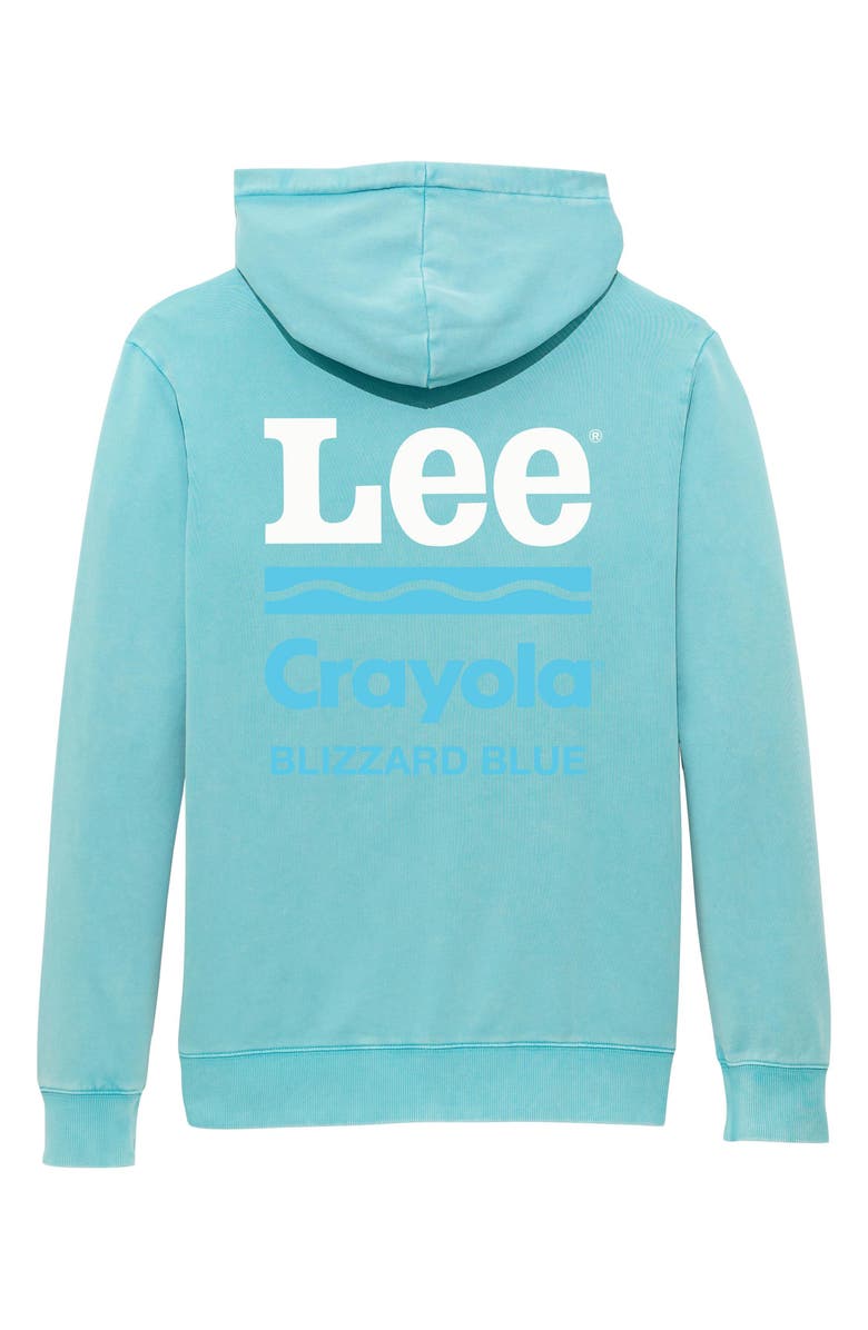 Lee x Crayola Logo Graphic Hoodie, Alternate, color, Blizzard Blue