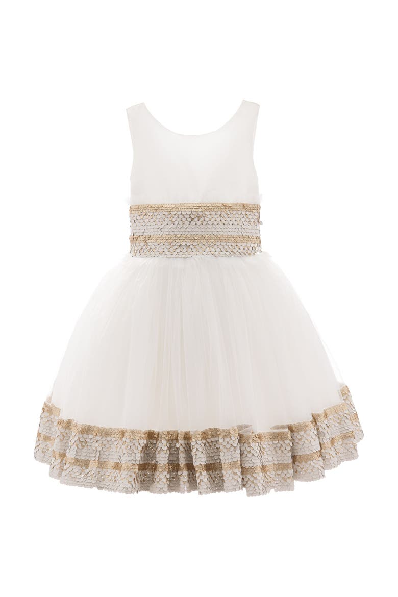 Lorelei Sequin Hem Dress, Main, color, White