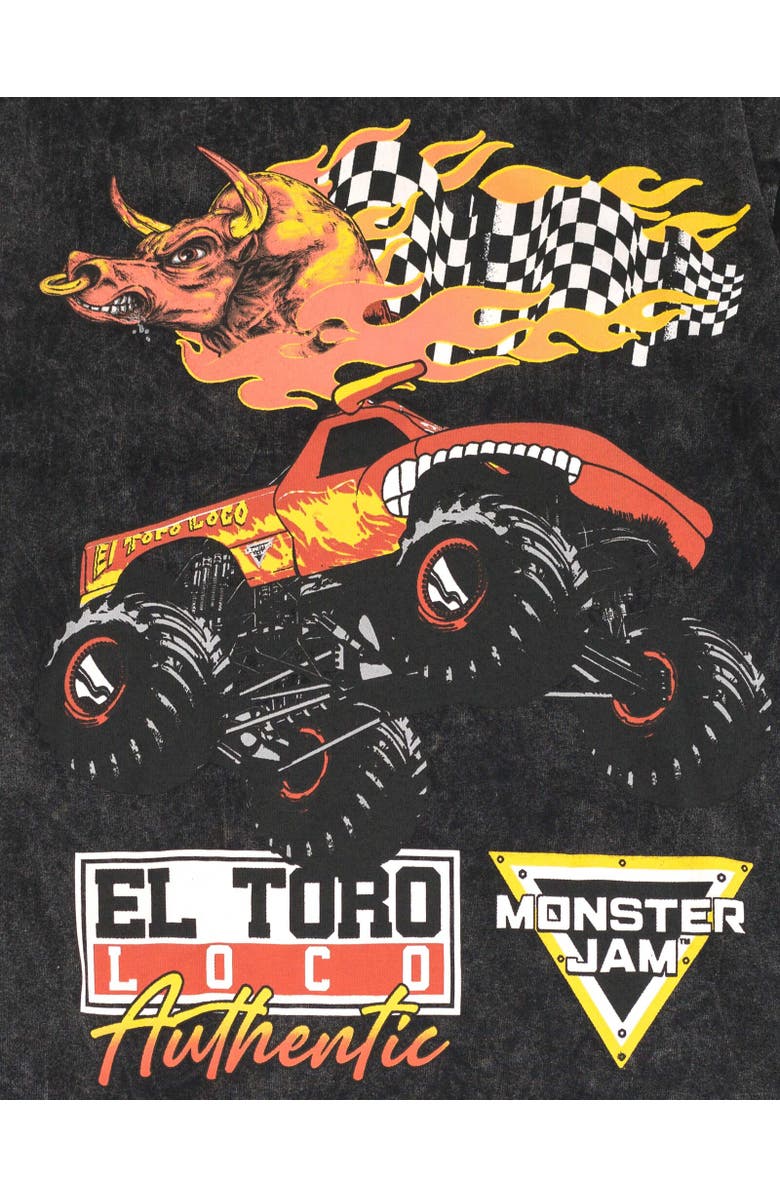 Monster Jam Graphic T-Shirt, Alternate, color, Black El Toro Loco Flames