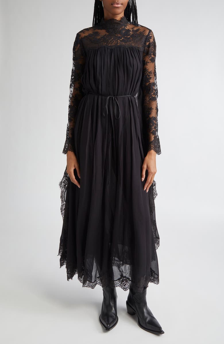 Zimmermann Hypnotic Batwing Sleeve Maxi Dress, Main, color, Black