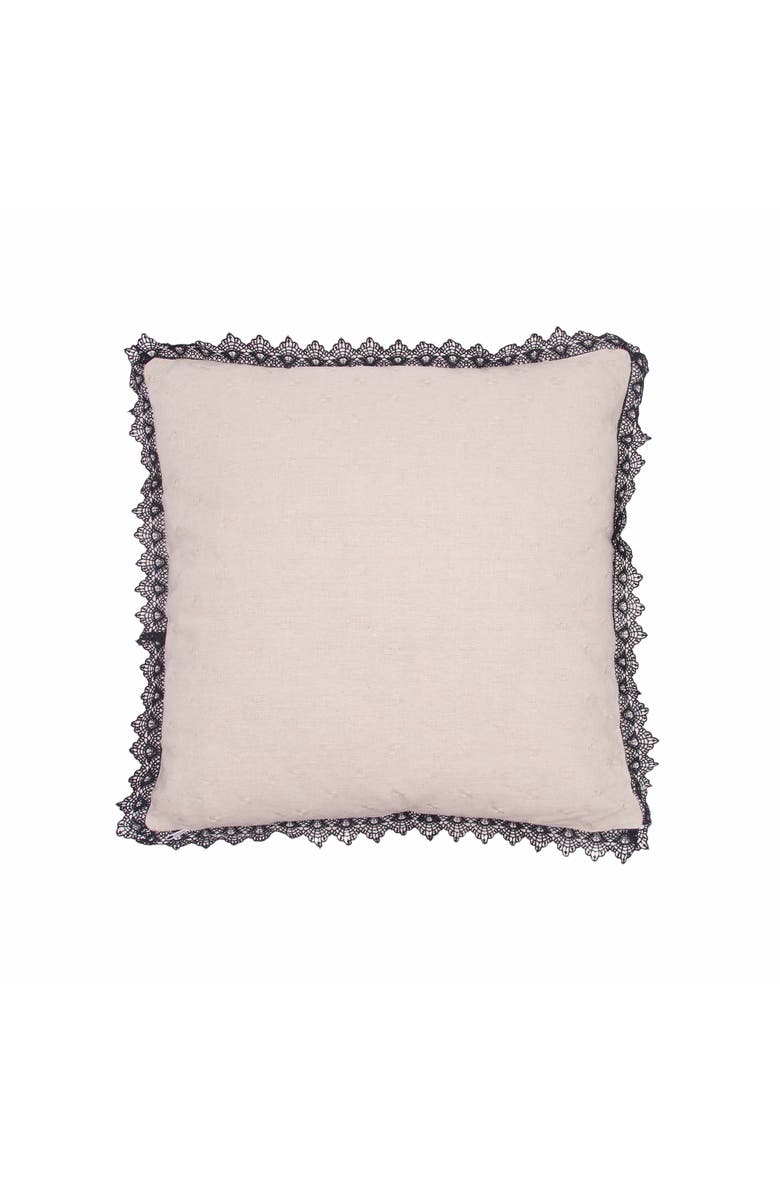 C&F Home Trick Treat Black And White Embroidered Throw Halloween Pillow, 18" x 18", Alternate, color, Beige