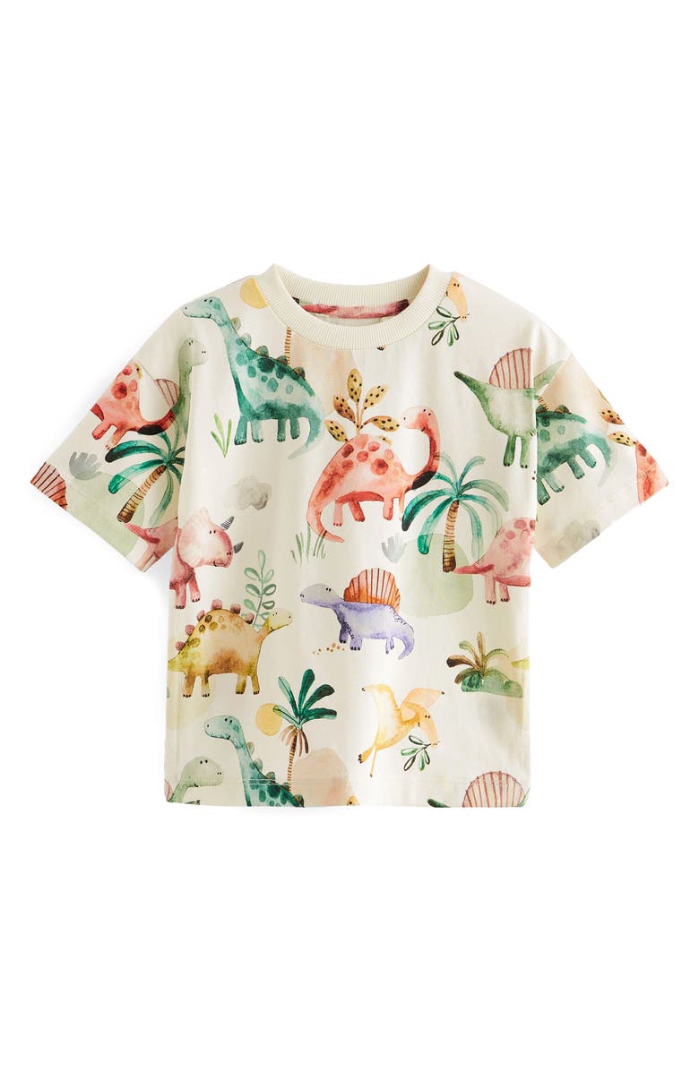 NEXT Kids' Dinosaur Print Cotton T-Shirt, Main, color, 