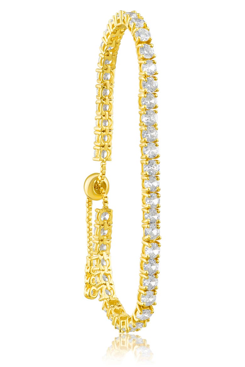 Bolo CZ Tennis Bracelet, Main, color, CLEAR/GOLD