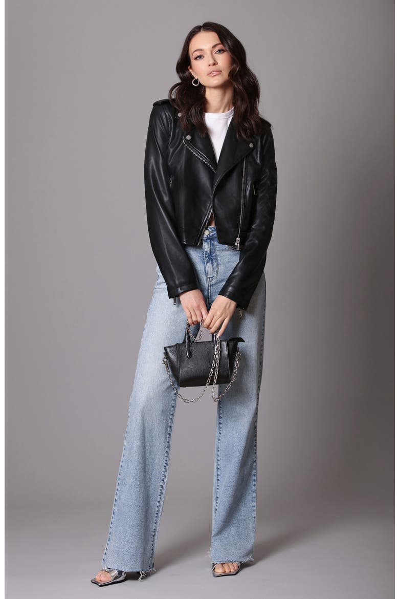 Faux-Ever Leather™ Essential Biker Jacket, Alternate, color, BLACK