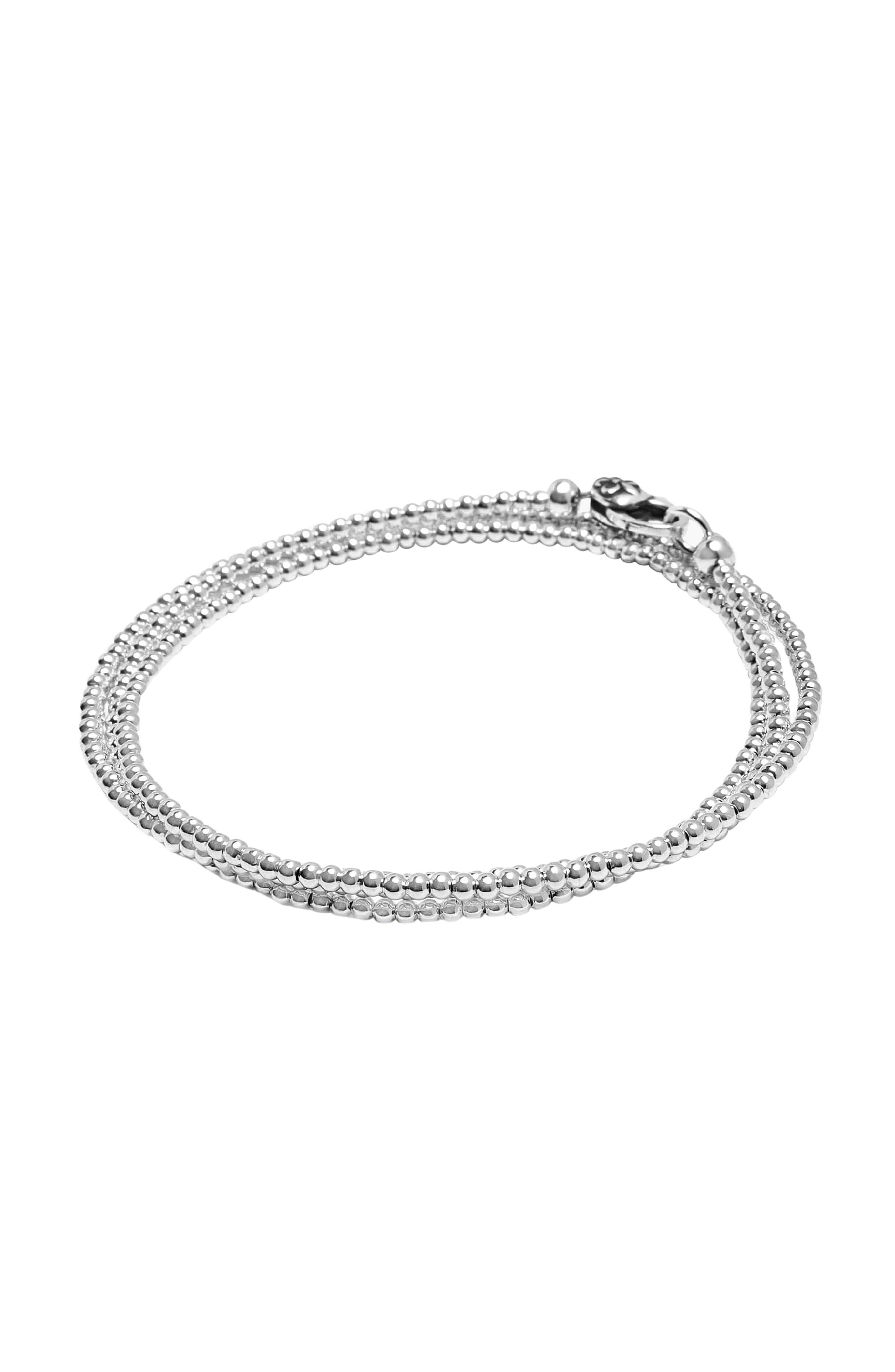 Nialaya Sterling Silver Wrap Around Bracelet (Men) | Nordstrom