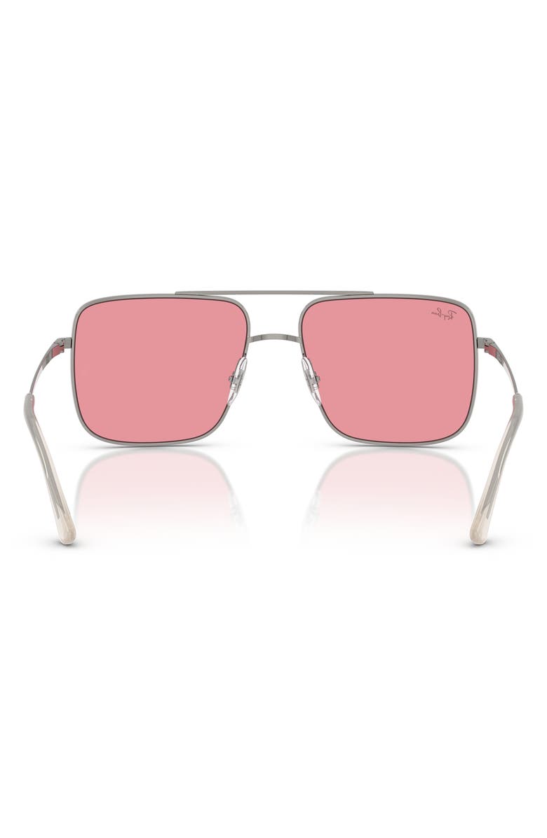 Ray-Ban 56mm Square Sunglasses, Alternate, color, Gunmetal