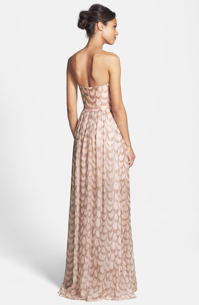 ERIN erin fetherston 'Chloe' Foiled Chiffon Gown, Alternate, color, 