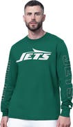 STARTER Men's Starter Green New York Jets Clutch Hit II Long-Sleeve T-Shirt