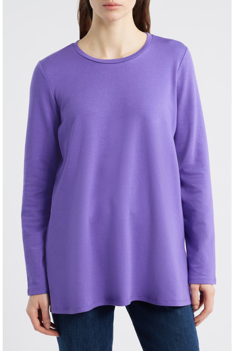 Crewneck Terry Tunic, Main, color, ULTRAVIOLET