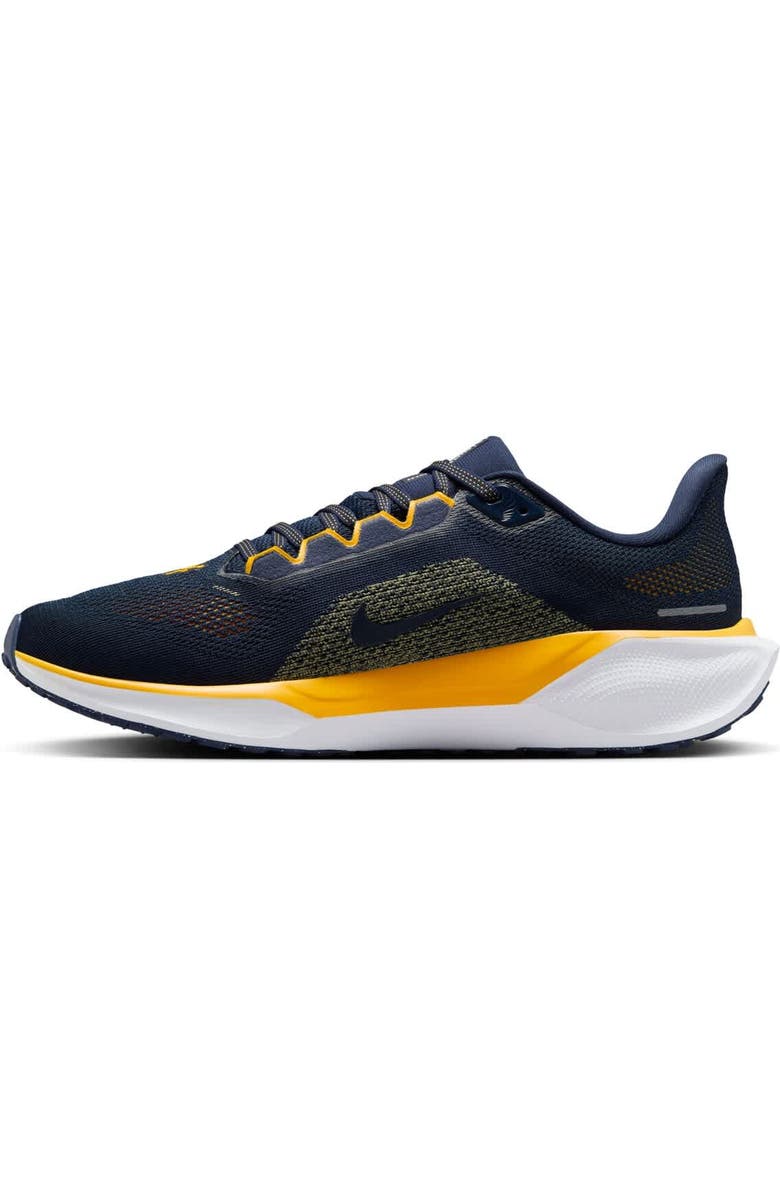 Nike Unisex Nike Navy West Virginia Mountaineers Zoom Pegasus 41 Running Shoes, Alternate, color,