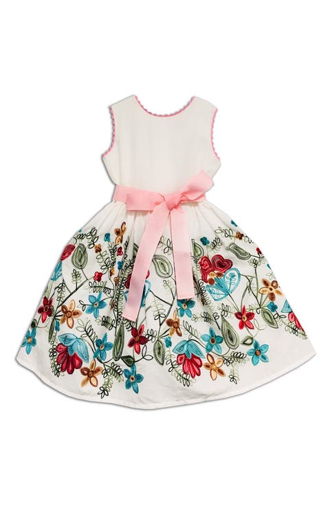 Kids' Floral Embroidered Dress (Little Kid)