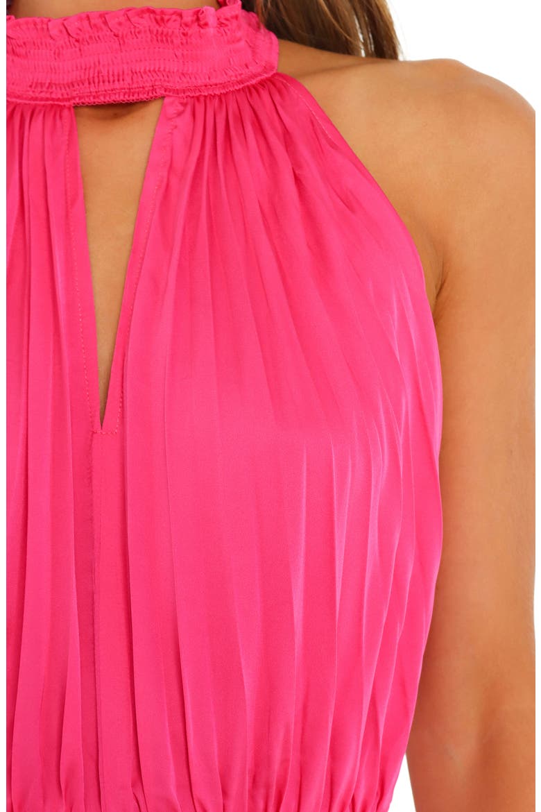 Dominique Pleated Sleeveless Maxi Dress, Alternate, color, PINK