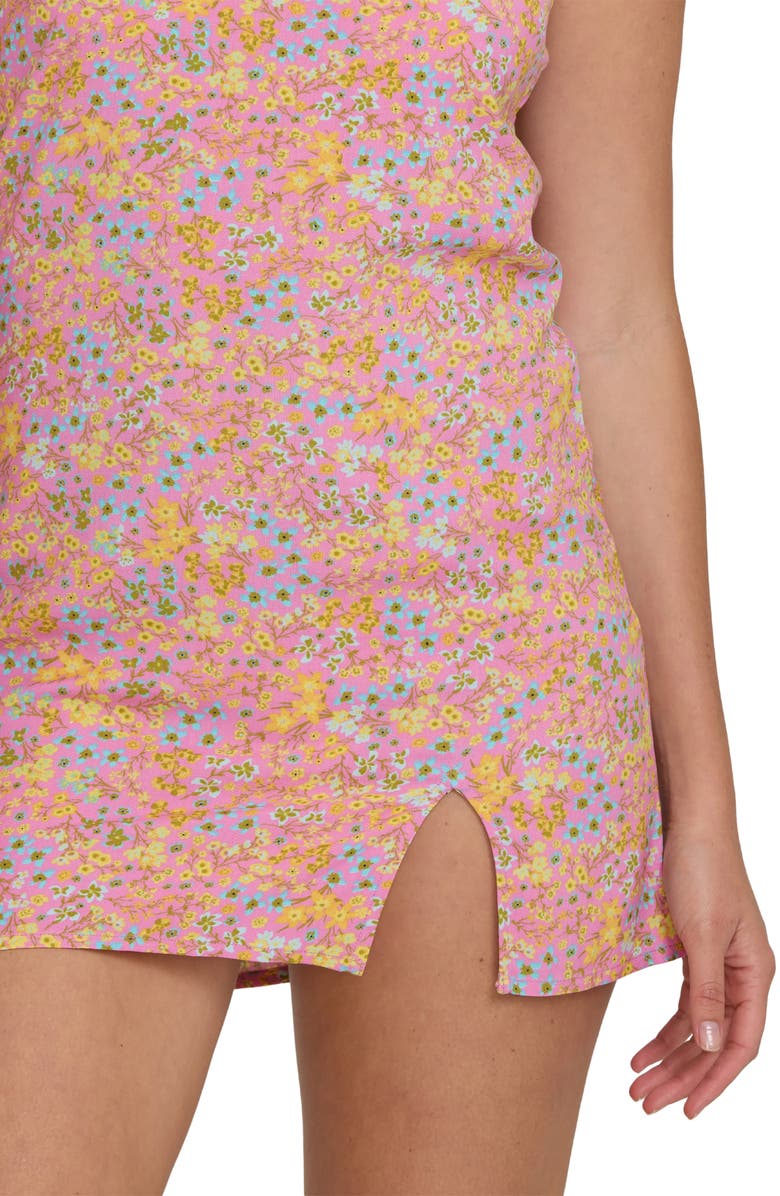 Billabong Tidal Crush Printed Minidress, Alternate, color, Party Pink