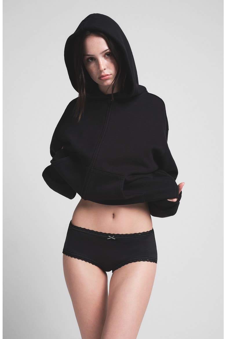 Lightweight Lace Boy Shorts, Alternate, color, SOOT TONAL