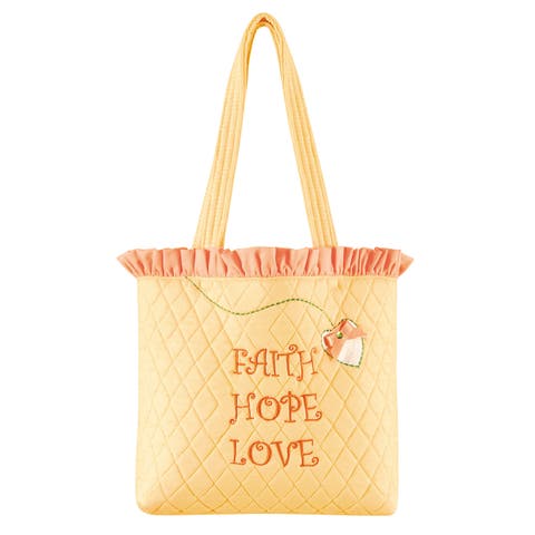 Faith Hope Love Ruffle Tote