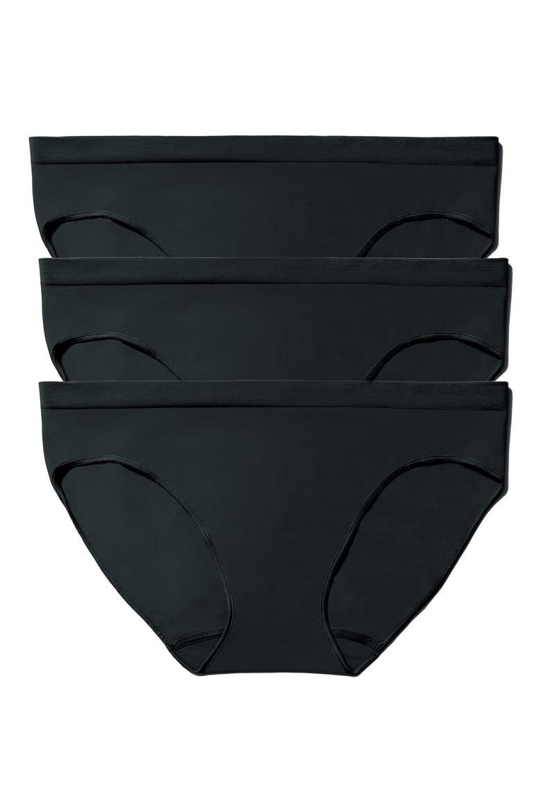 3-Pack Mid Rise Seamless Maternity Panties, Alternate, color, BLACK