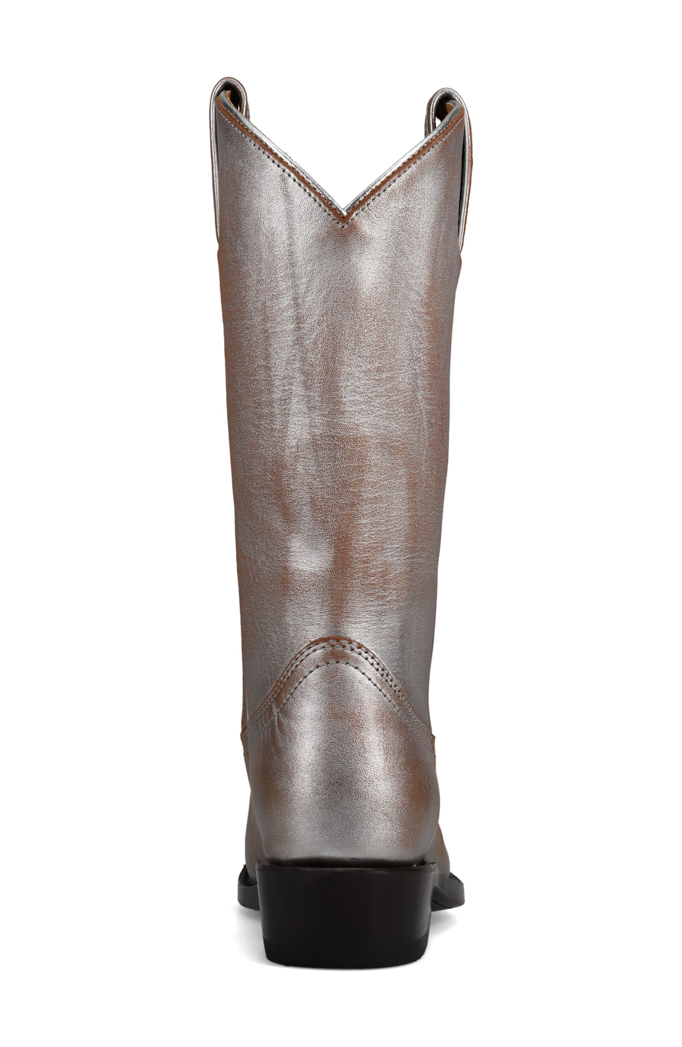 Frye Billy Western Boot, Alternate, color, Silver