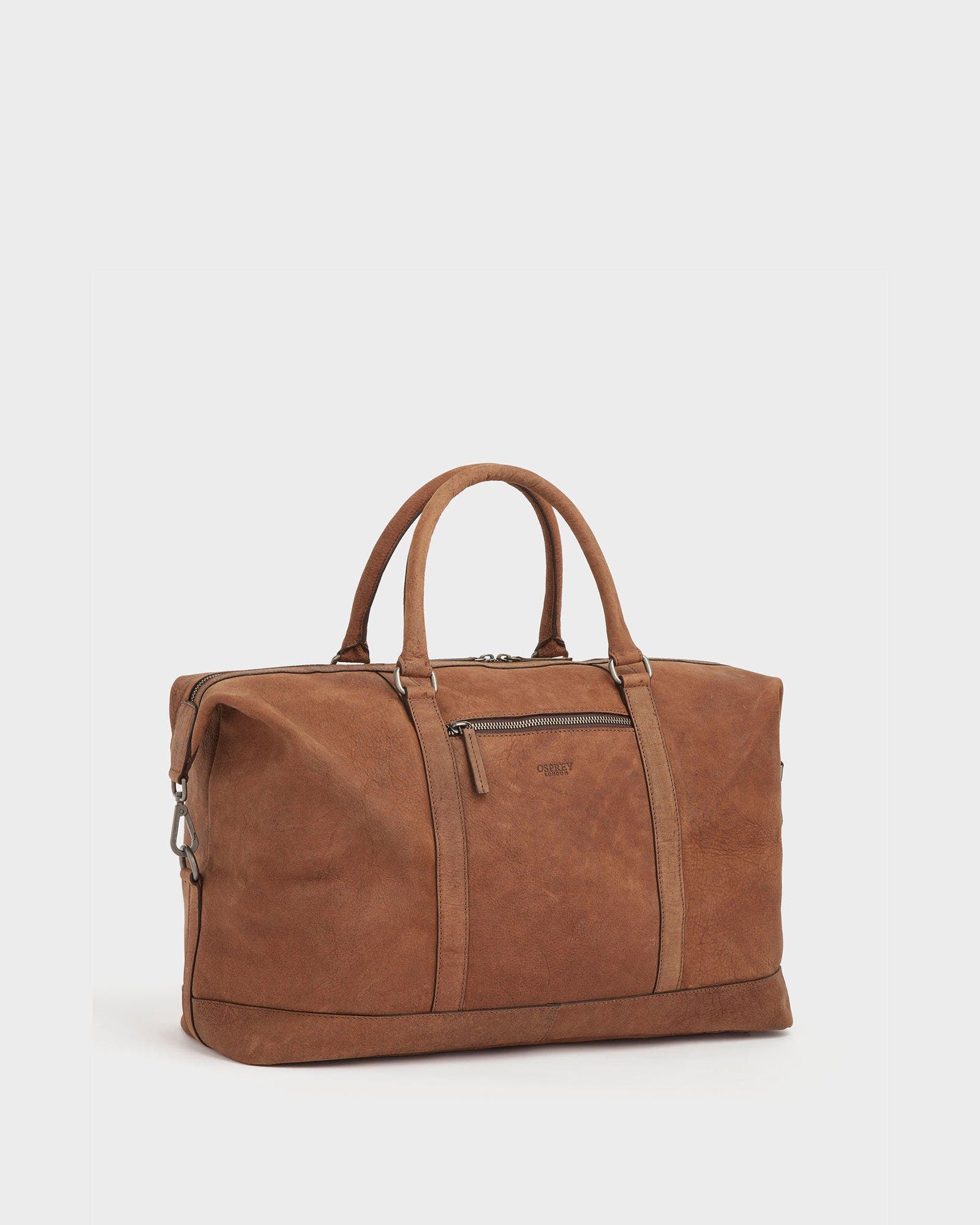The Clayton Leather Weekender, Alternate, color, Chocolate
