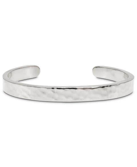 Bali Hammer Cuff Bracelet in Sterling Silver