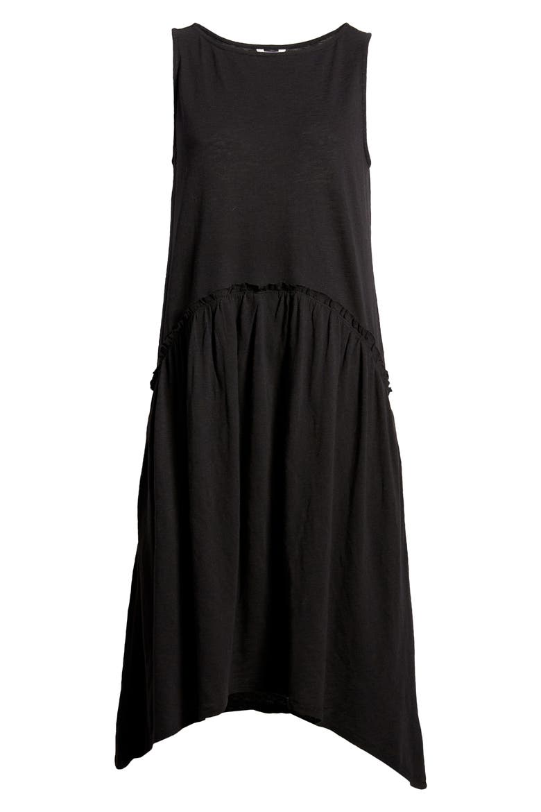 Sleeveless Drop Waist Dress, Alternate, color, BLACK