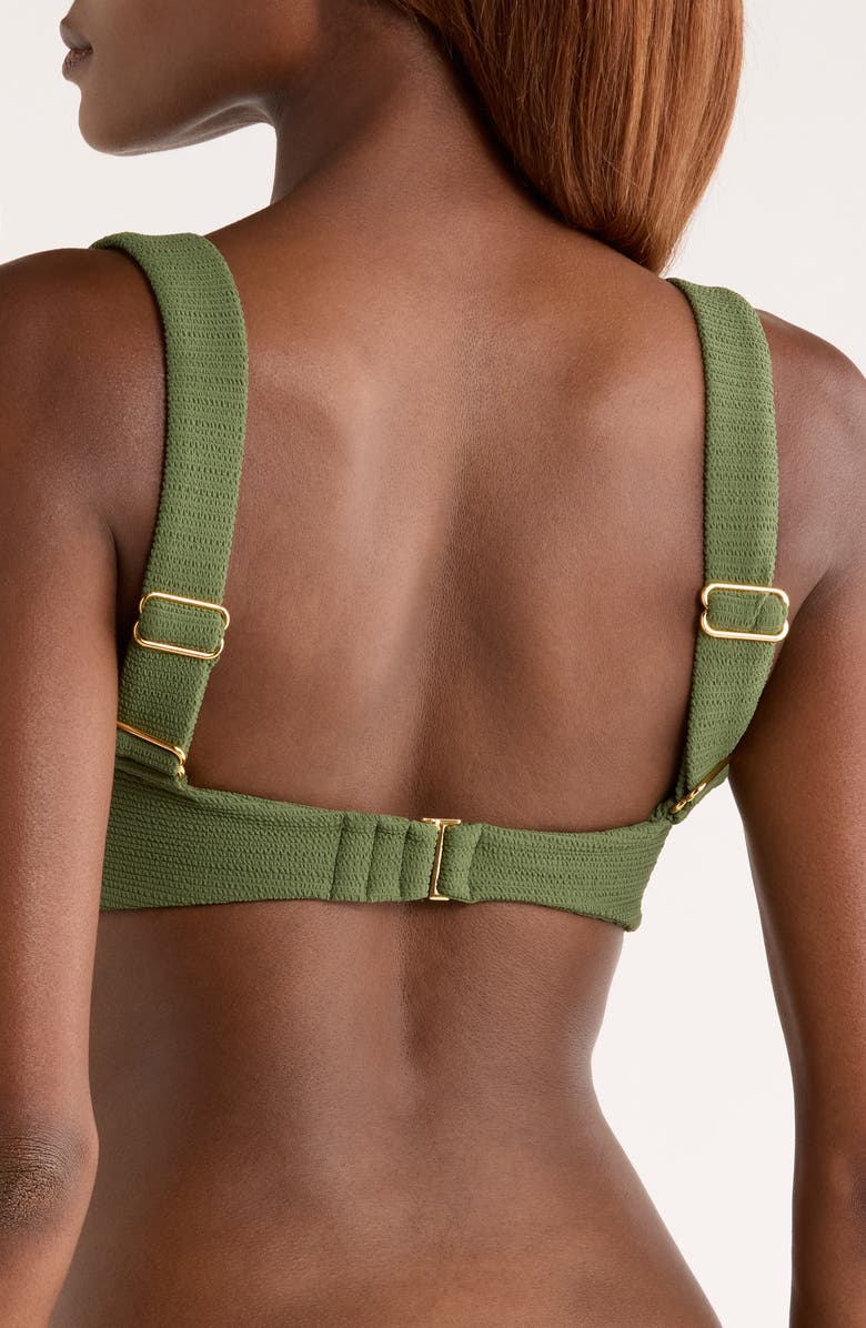 MONTCE Hayden Bikini Top, Alternate, color, Olive Micro Scrunch