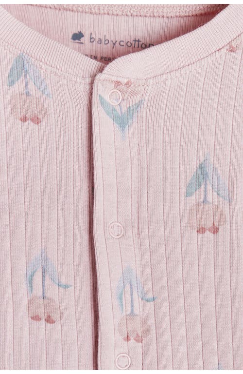 Shop Babycottons Kate Front-snap Footie In Pink