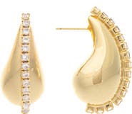 RIVKA FRIEDMAN 18K Gold Plated Cubic Zirconia Teardrop Earrings