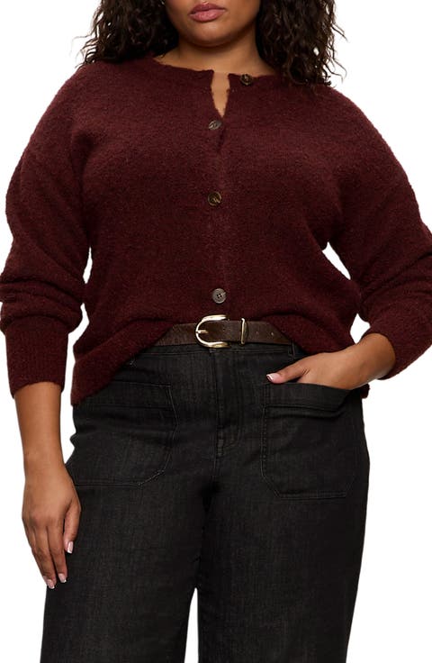 Bouclé Cardigan (Plus)