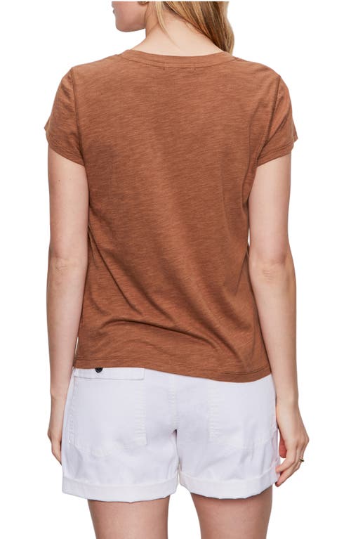 Sanctuary The New Girl Split Neck T-shirt In Brown
